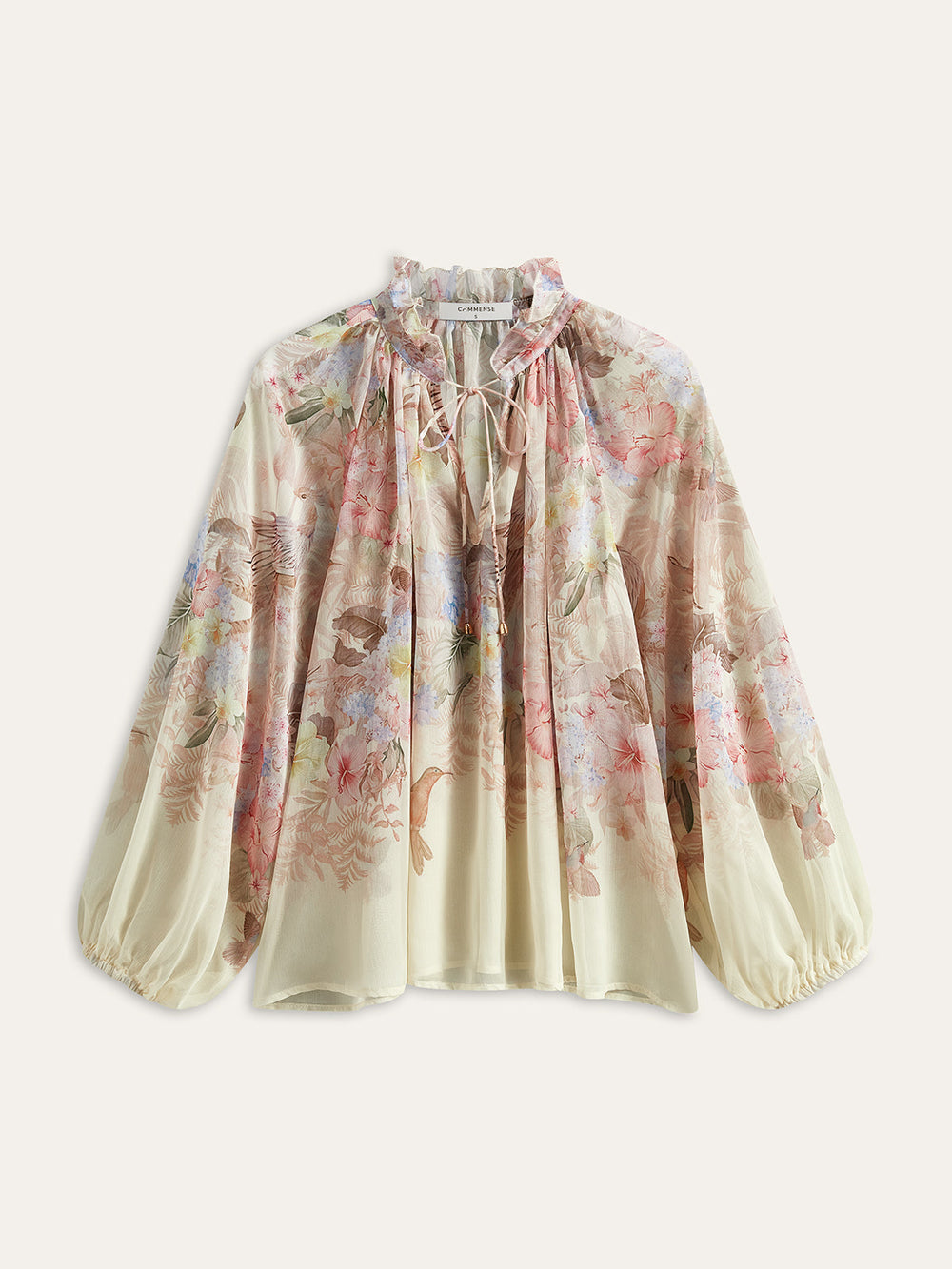 Florales Print-Shorts-Set mit Gürtel