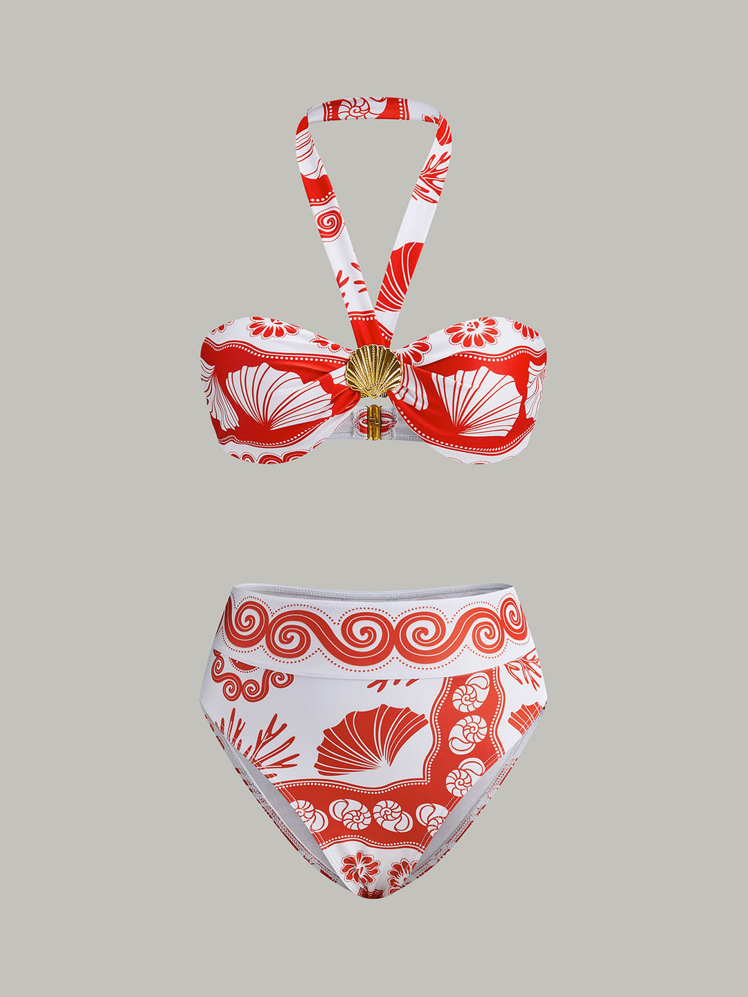 Halter-Bikini-Set mit Print