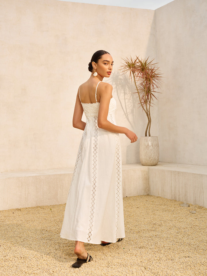 Spitzen-Cami-Kleid aus Baumwolle