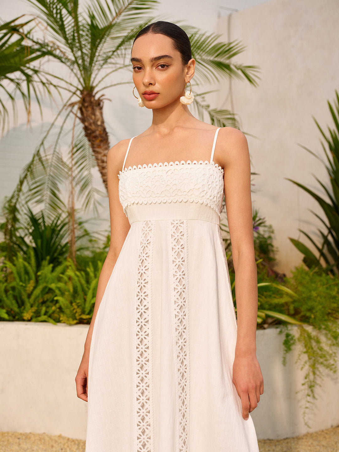 Spitzen-Cami-Kleid aus Baumwolle