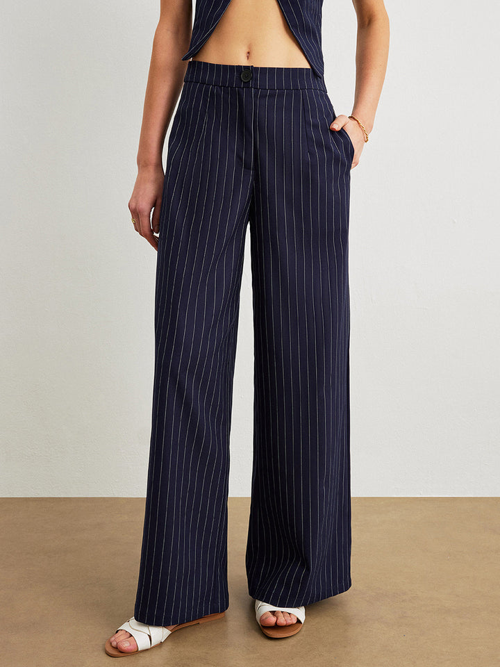 Pinstreifen Hosen-Set Mit Taschen