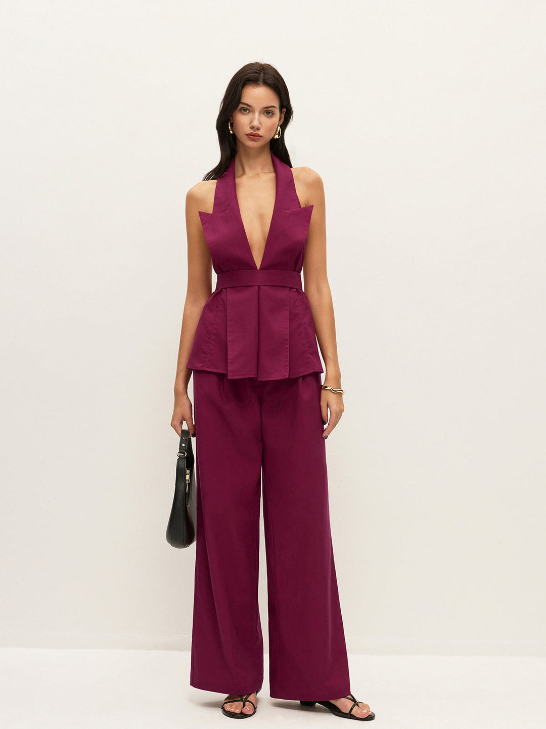 Halter-Hals-Hosenteil mit Taschen