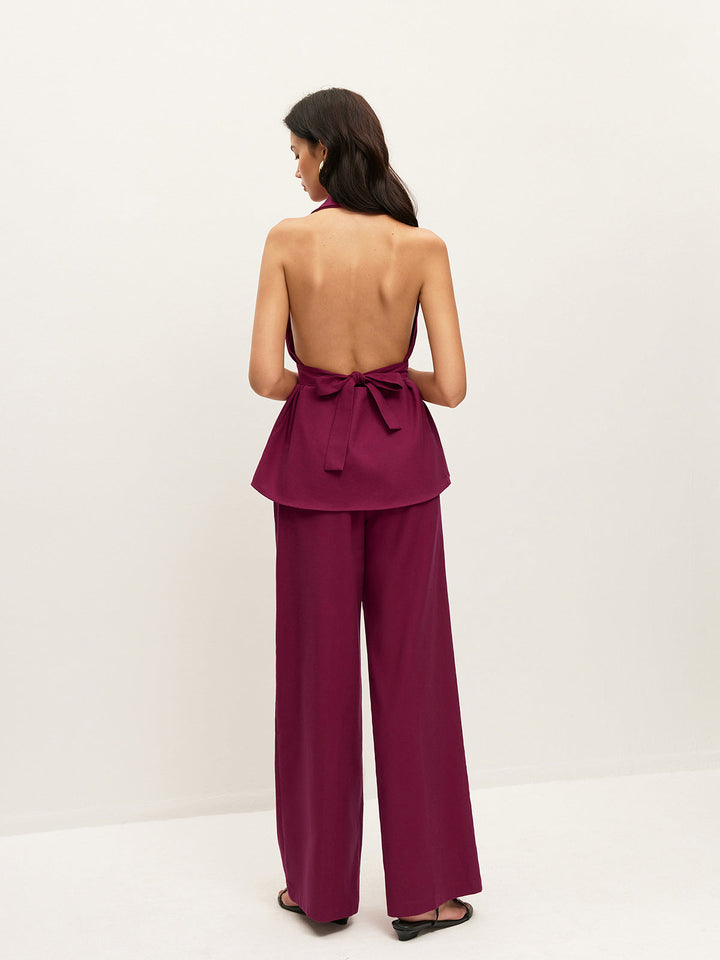 Halter-Hals-Hosenteil mit Taschen
