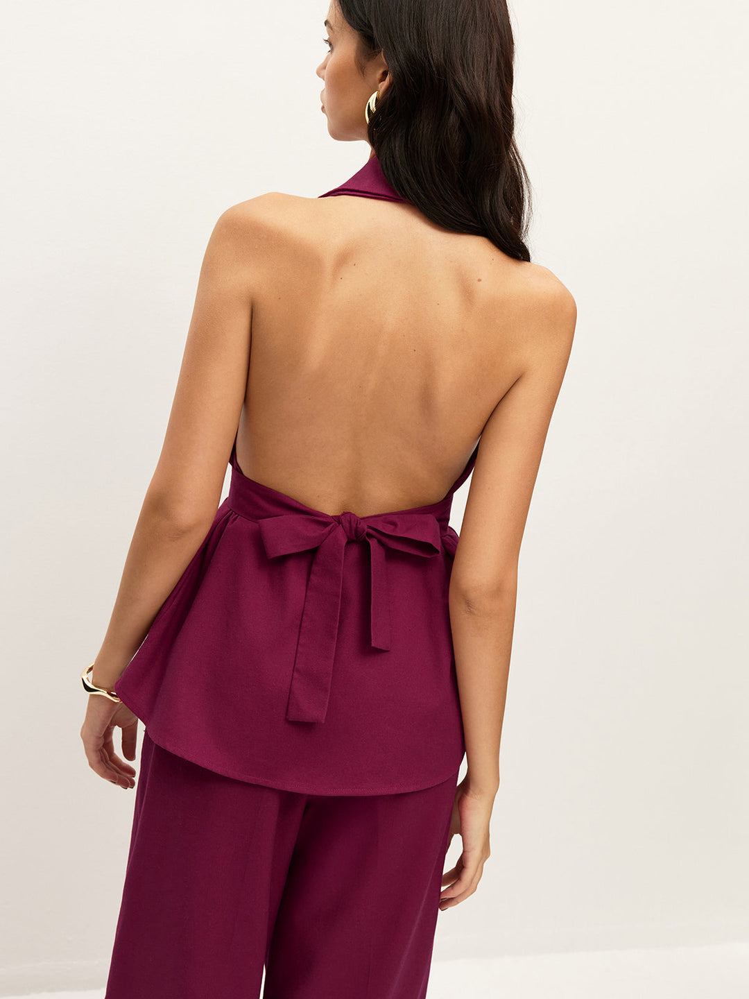 Halter-Hals-Hosenteil mit Taschen