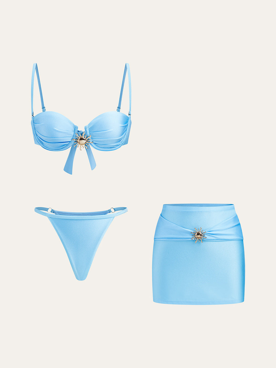 Sunshine Charm Bikini Set mit Überrock