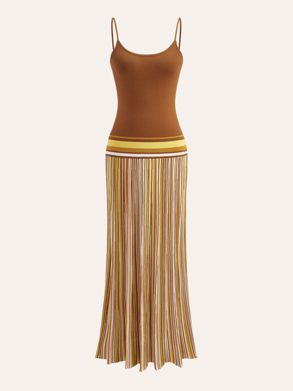 Gestreiftes Strick-Cami-Kleid