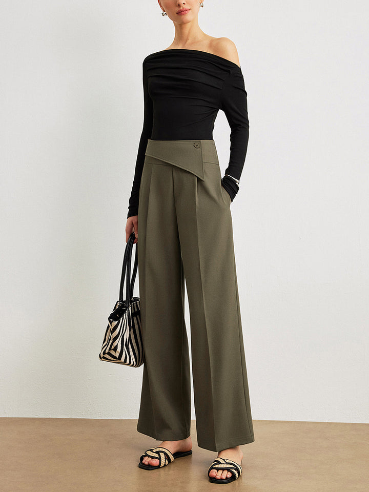 Mid-Waist Asymmetrische Hose