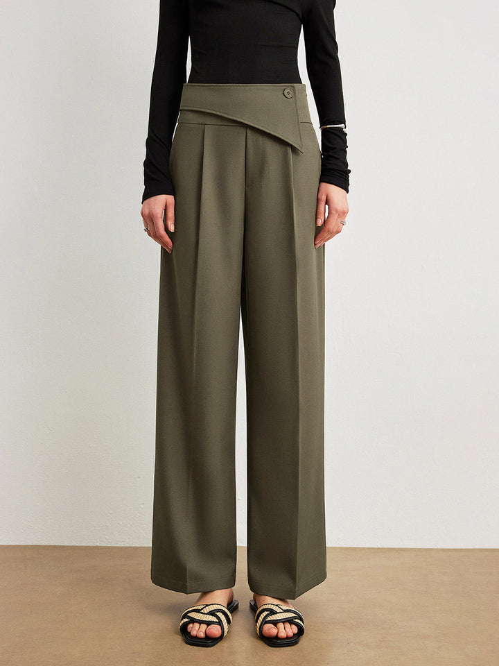 Mid-Waist Asymmetrische Hose
