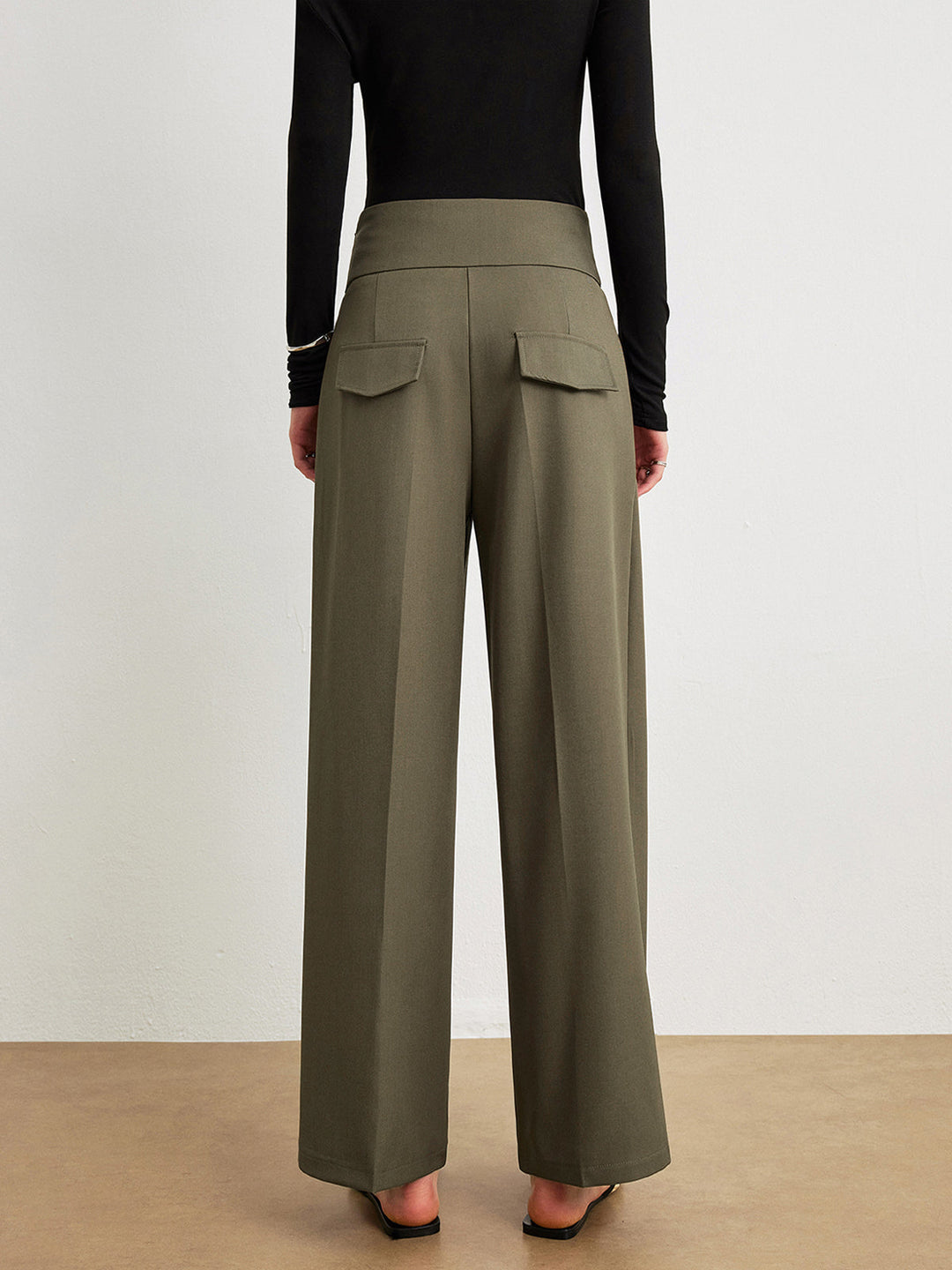 Mid-Waist Asymmetrische Hose
