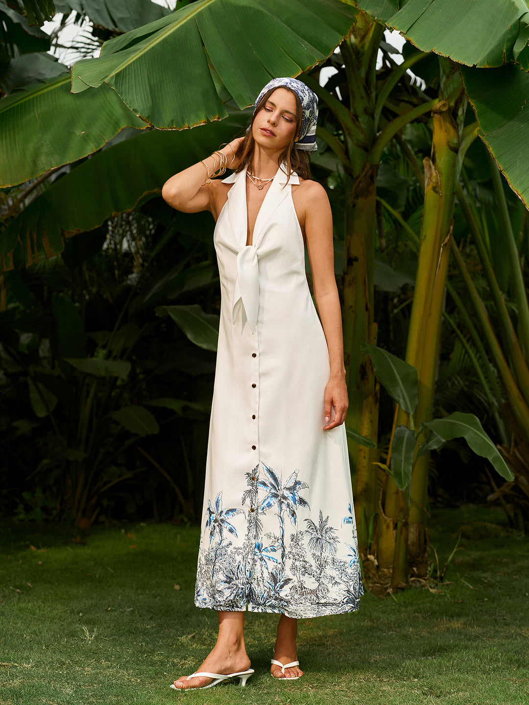 Boho Kleid mit Schnürung vorne und Rückenausschnitt