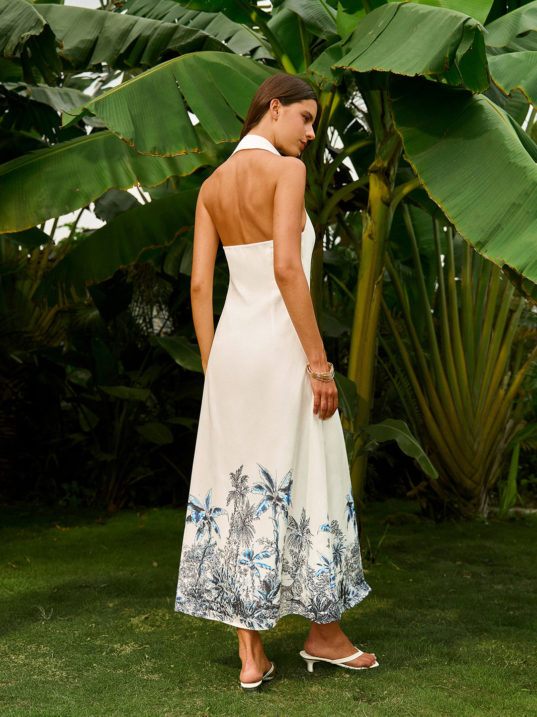 Boho Kleid mit Schnürung vorne und Rückenausschnitt