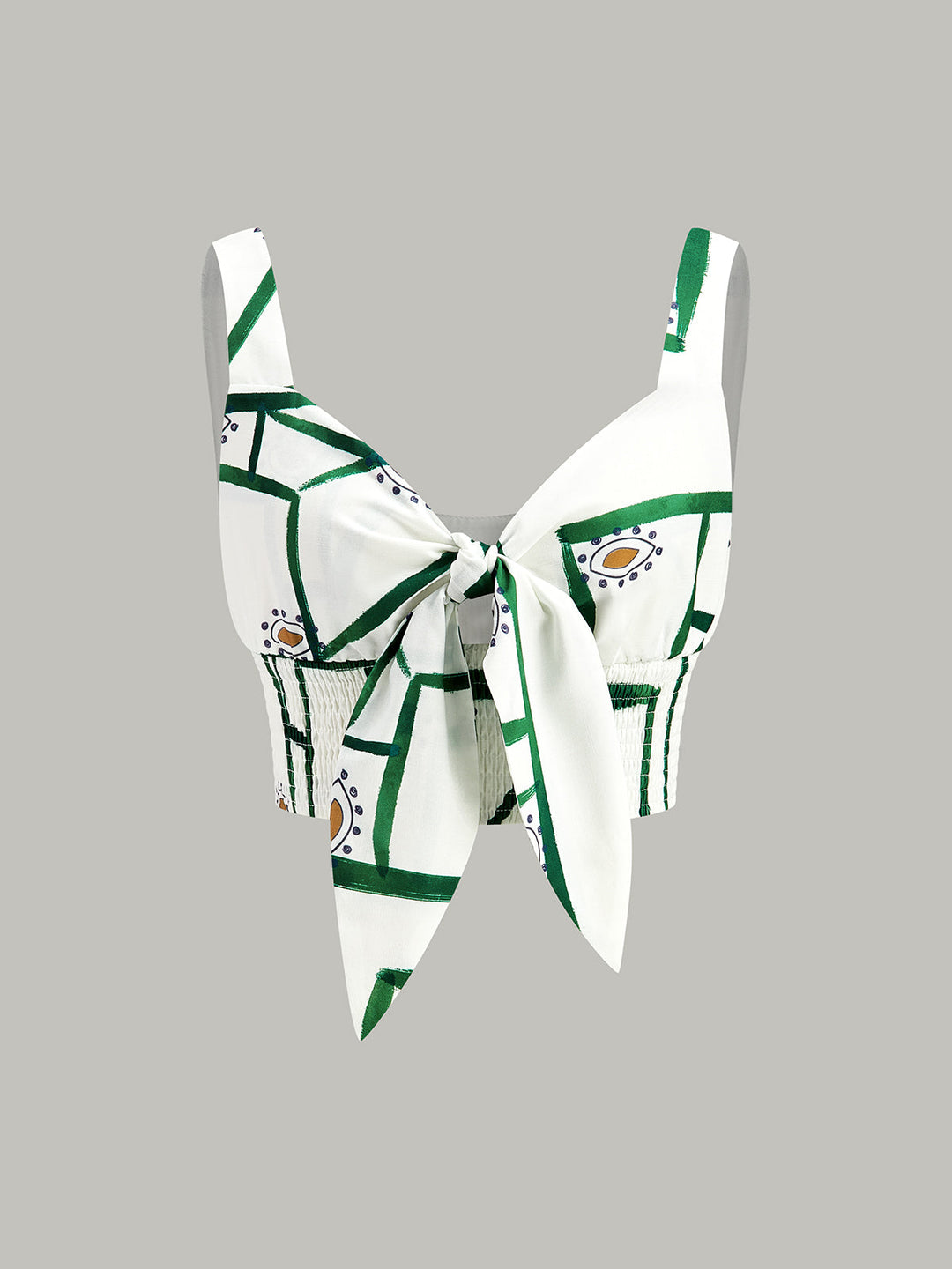 Front Tie Cami Top Mit Stufenrock Set