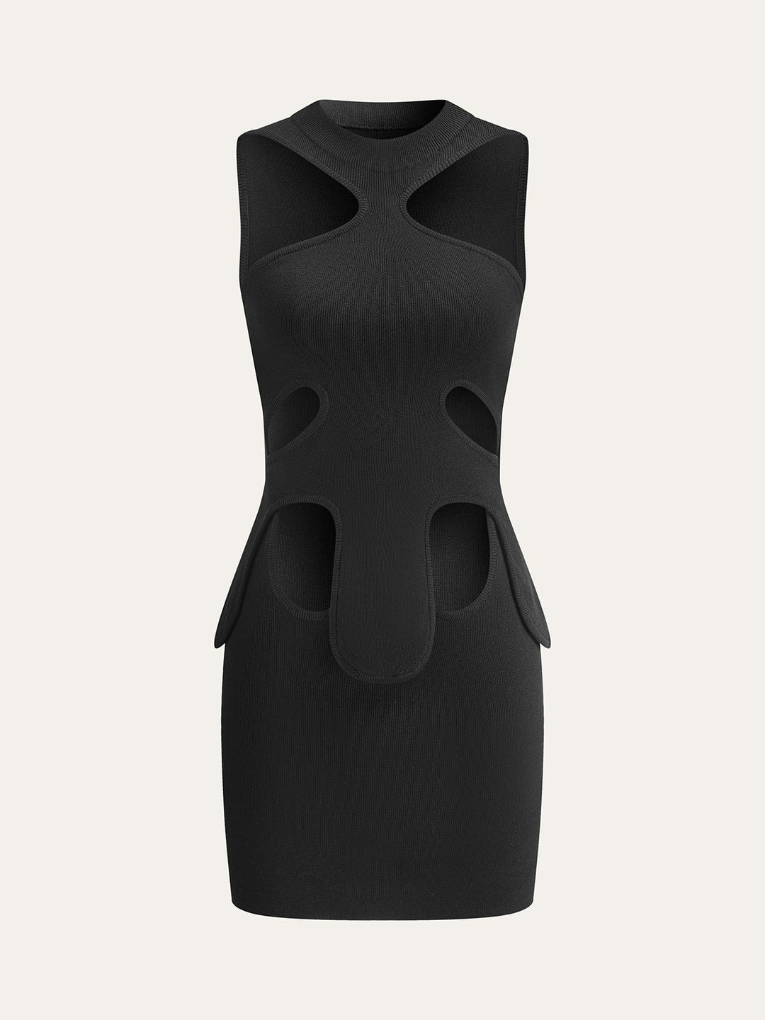 Cut-Out Halter Kleid