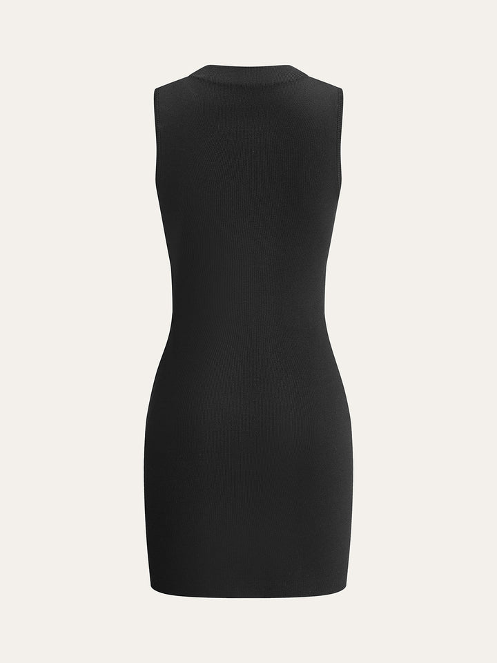 Cut-Out Halter Kleid