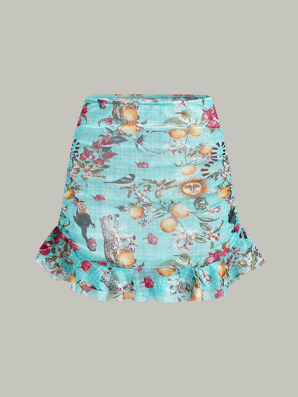 Blumenmuster-Bikini-Set Mit Überziehrock