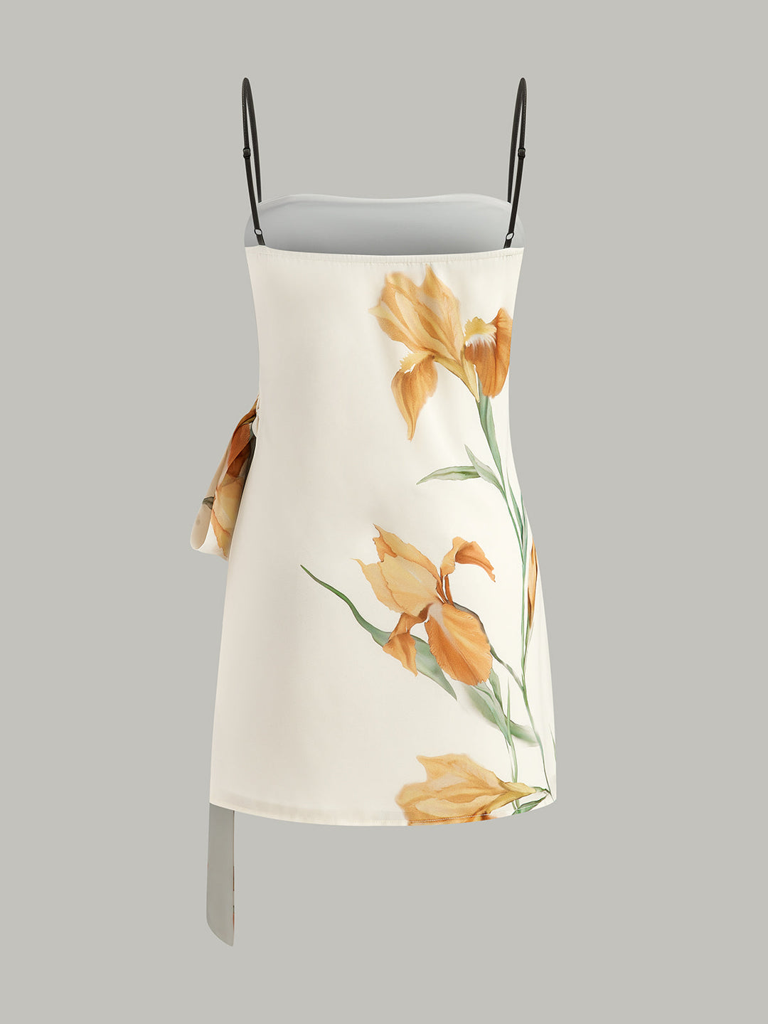 Kleid mit blumigem Print und seitlicher Bindung
