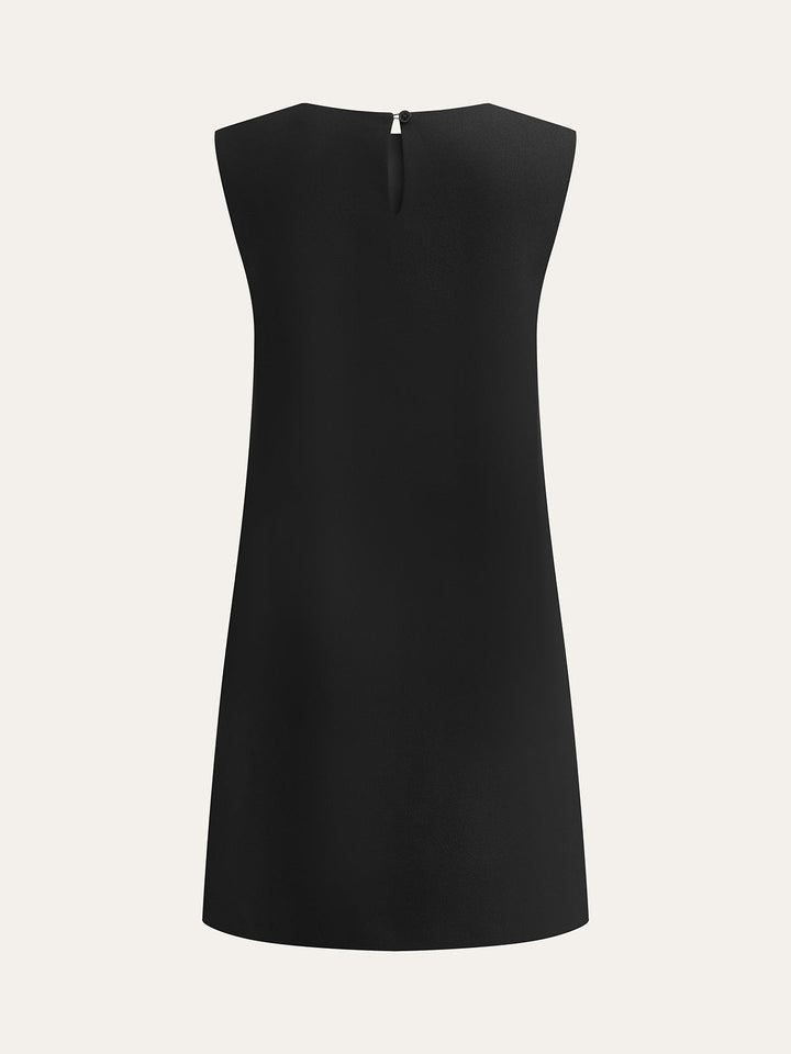 Metalldekor Ärmelloses Minikleid