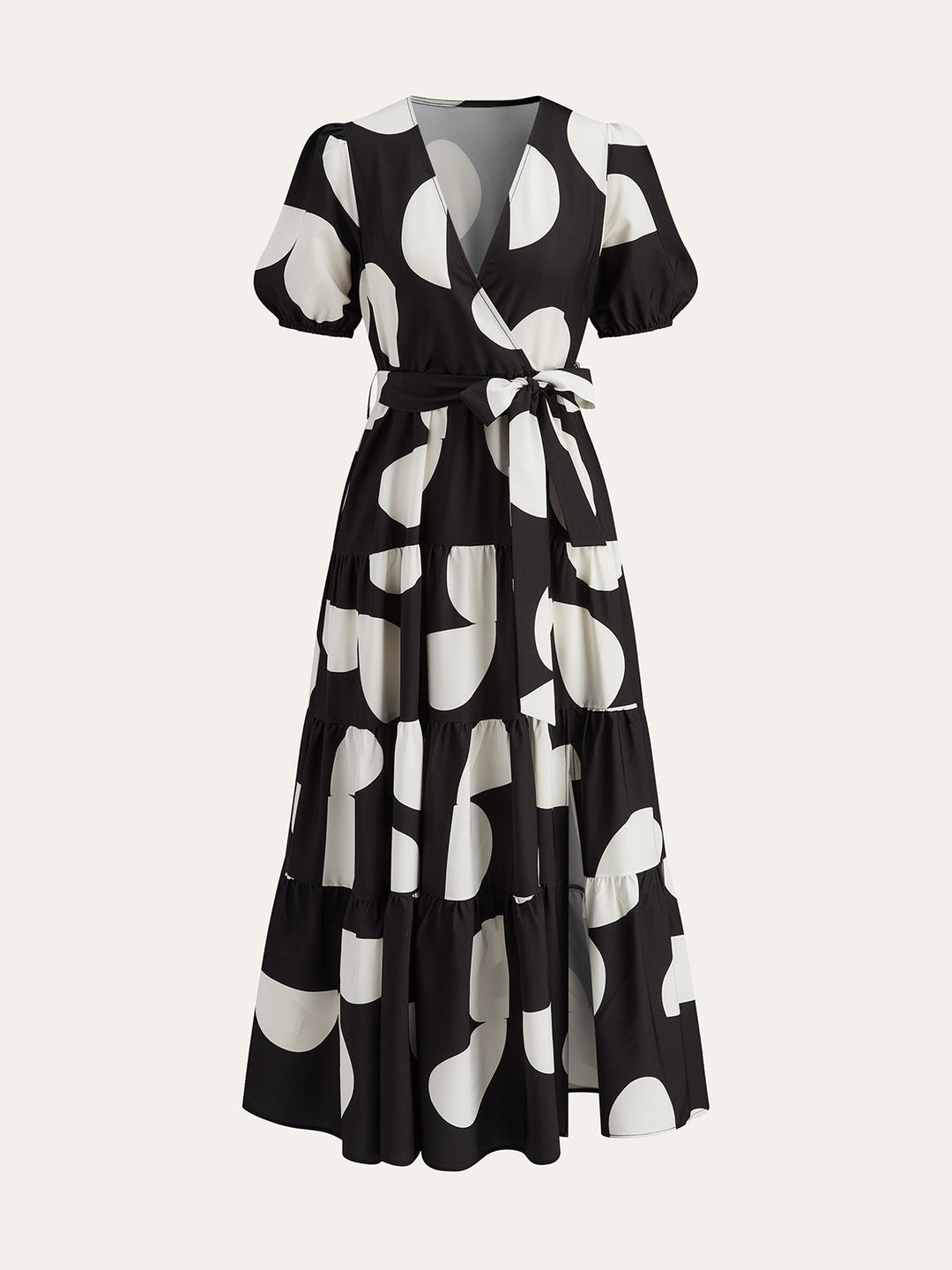 Geblümtes Kleid mit Gürtel