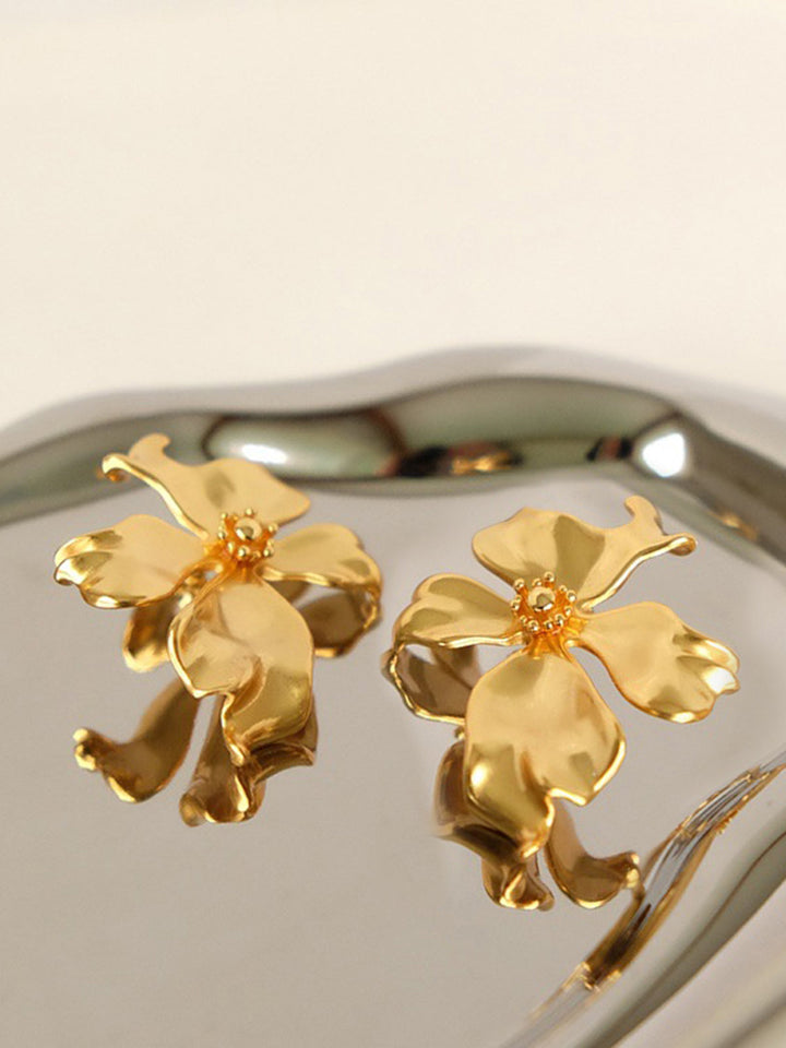 Metall-Blumen-Ohrringe