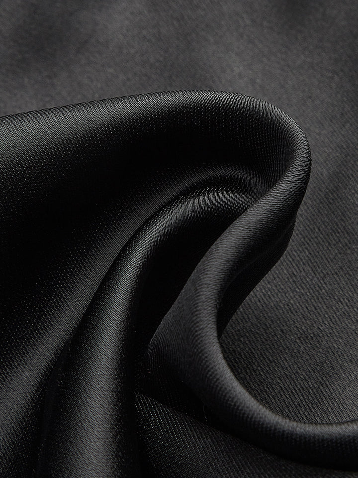Satin Draped Halter Bodysuit