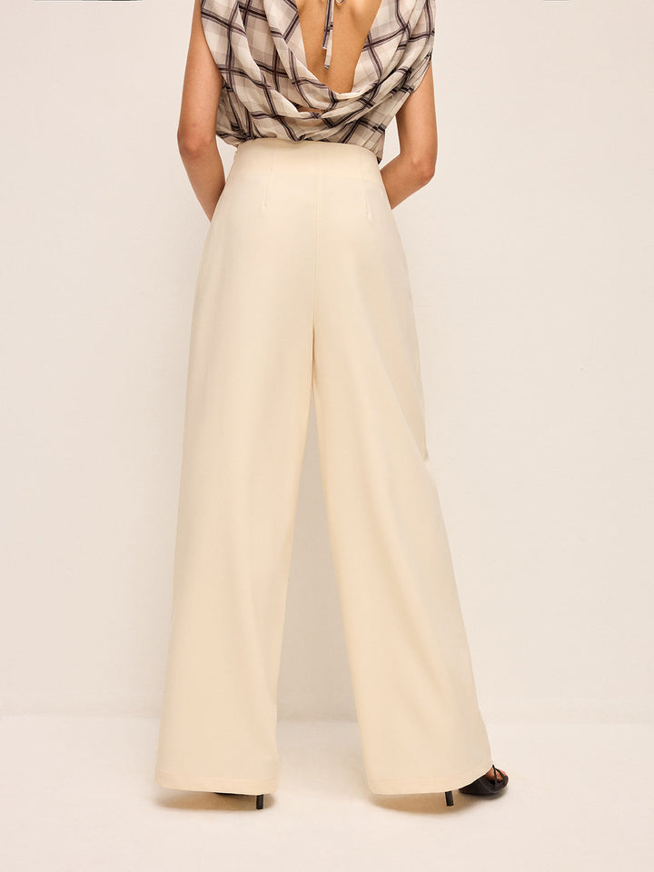 High-Waist Marlenehose mit Gürteldetail