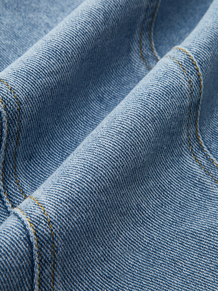 Ärmellose Jeansweste mit Knopfleiste