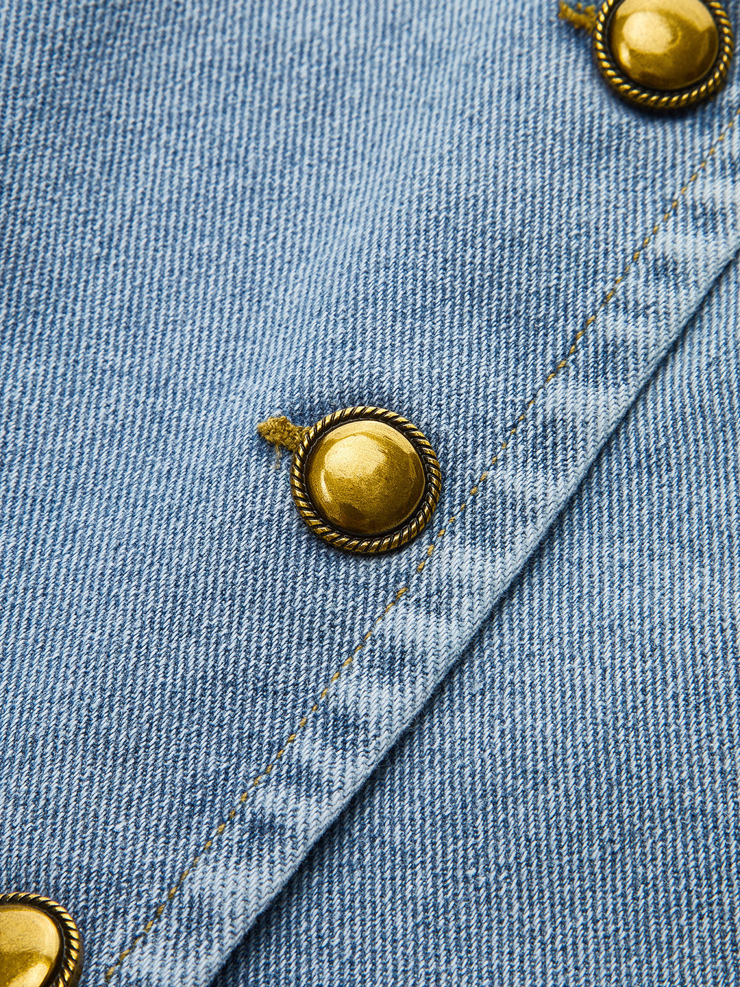 Ärmellose Jeansweste mit Knopfleiste