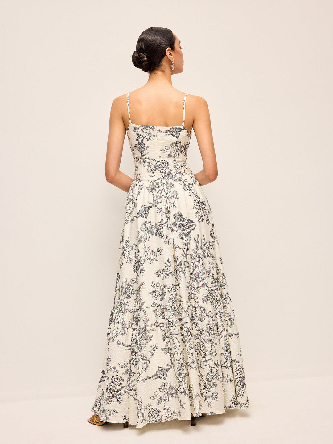 Blumen Print Raffen Cami Kleid