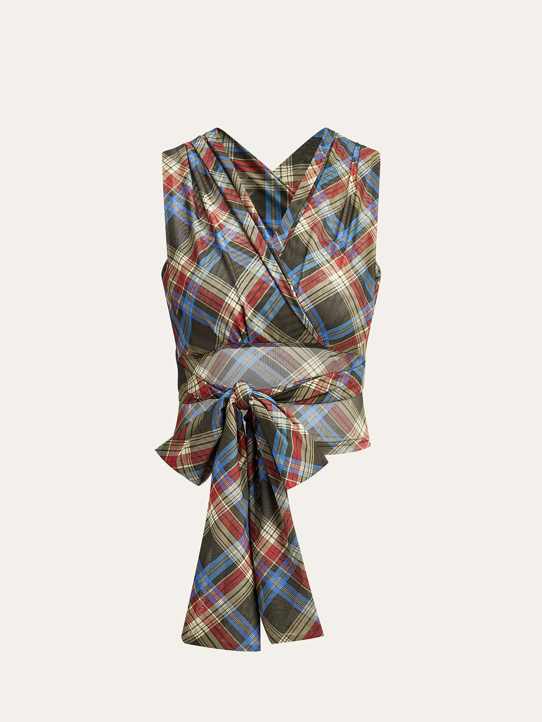 Plaid Geknotete Bindetop