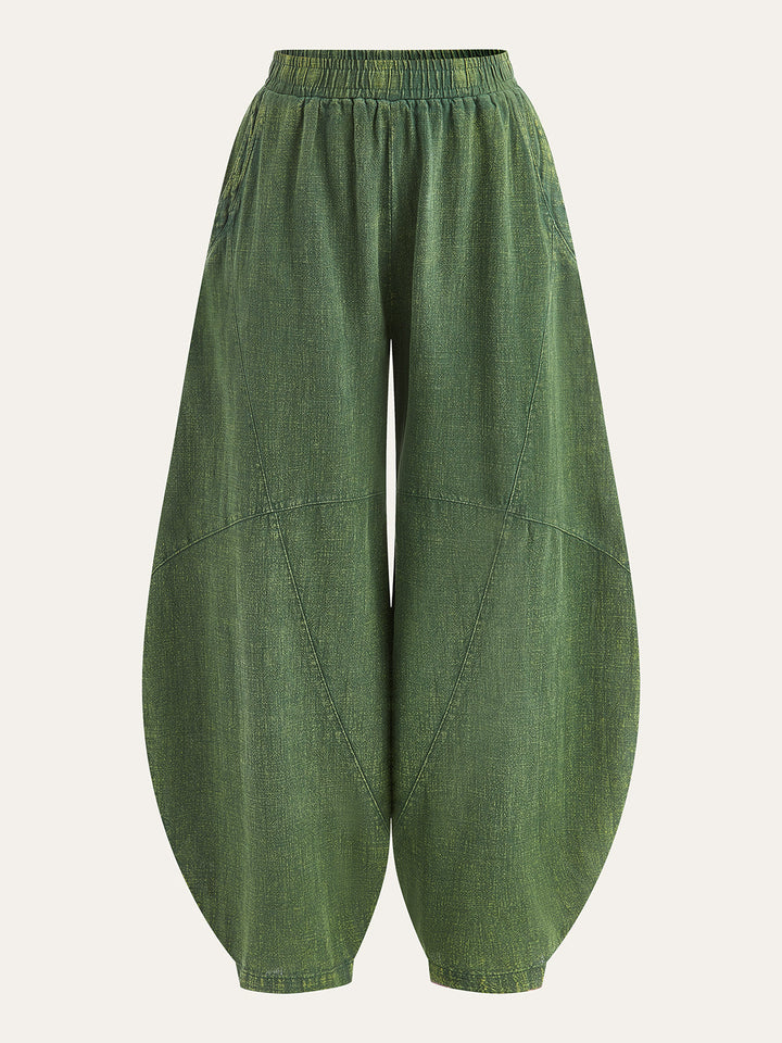 Distressed Paneled Loose Lantern Hose