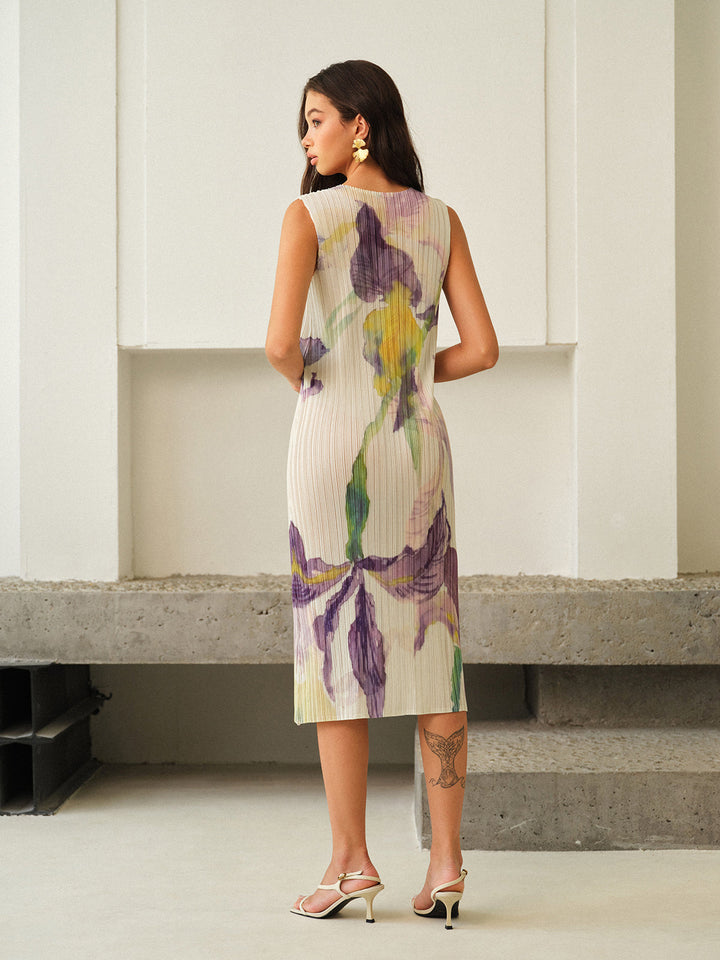 Ärmelloses Kleid mit Blumenprint