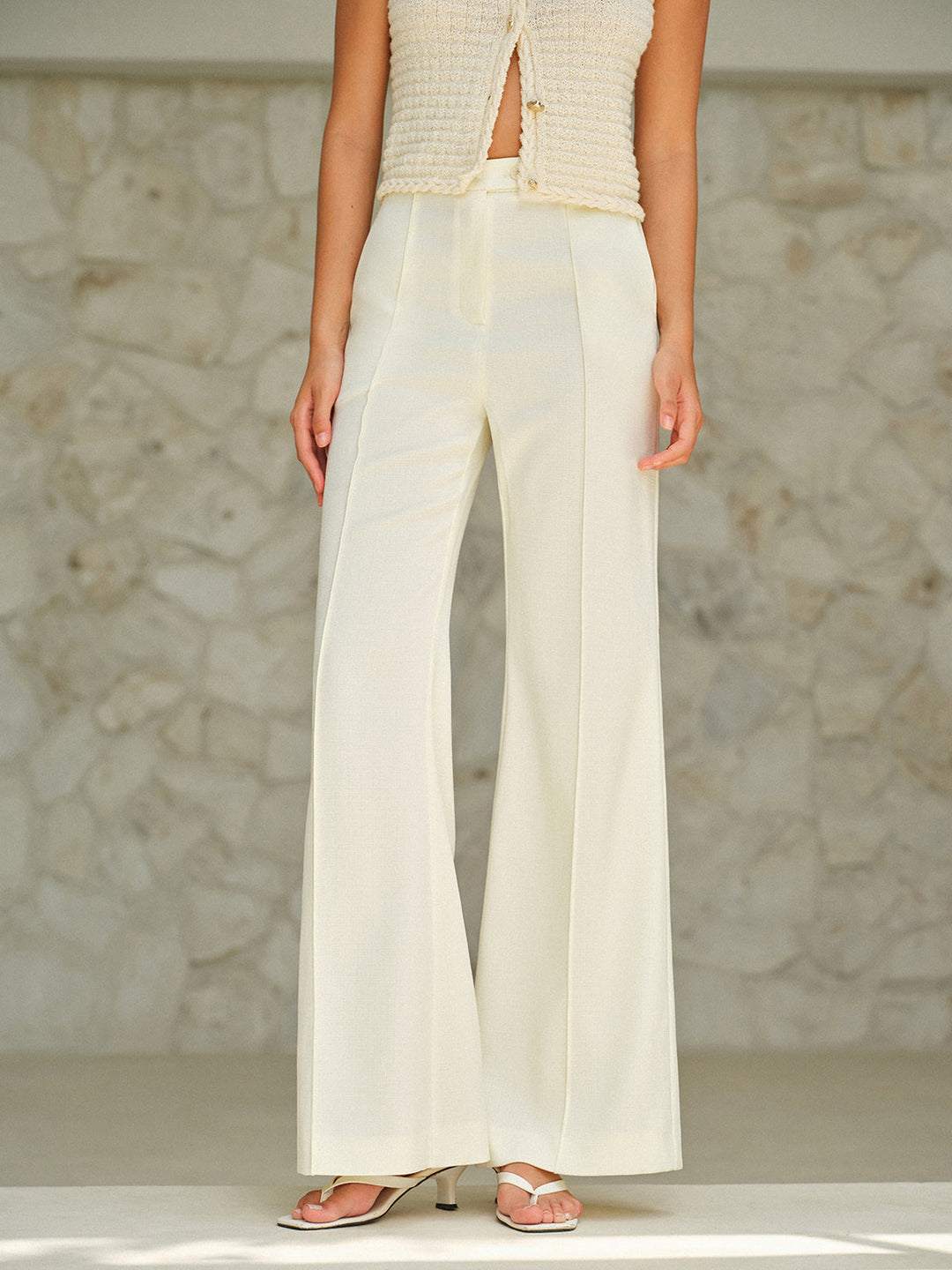 High-Waist Hose mit Taschen