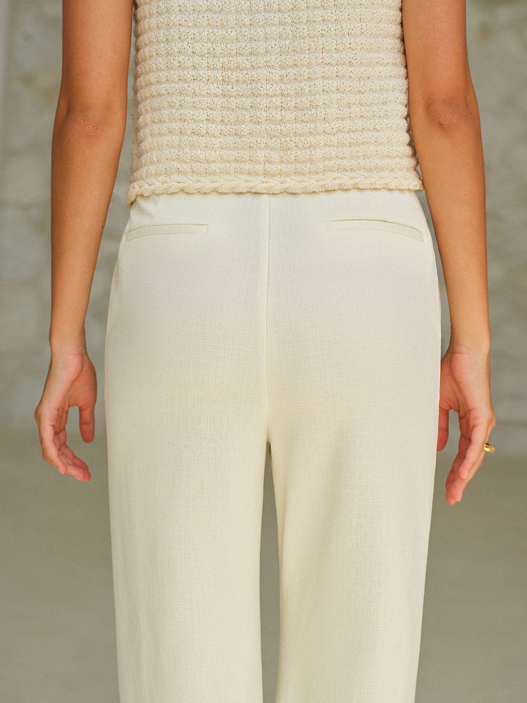 High-Waist Hose mit Taschen
