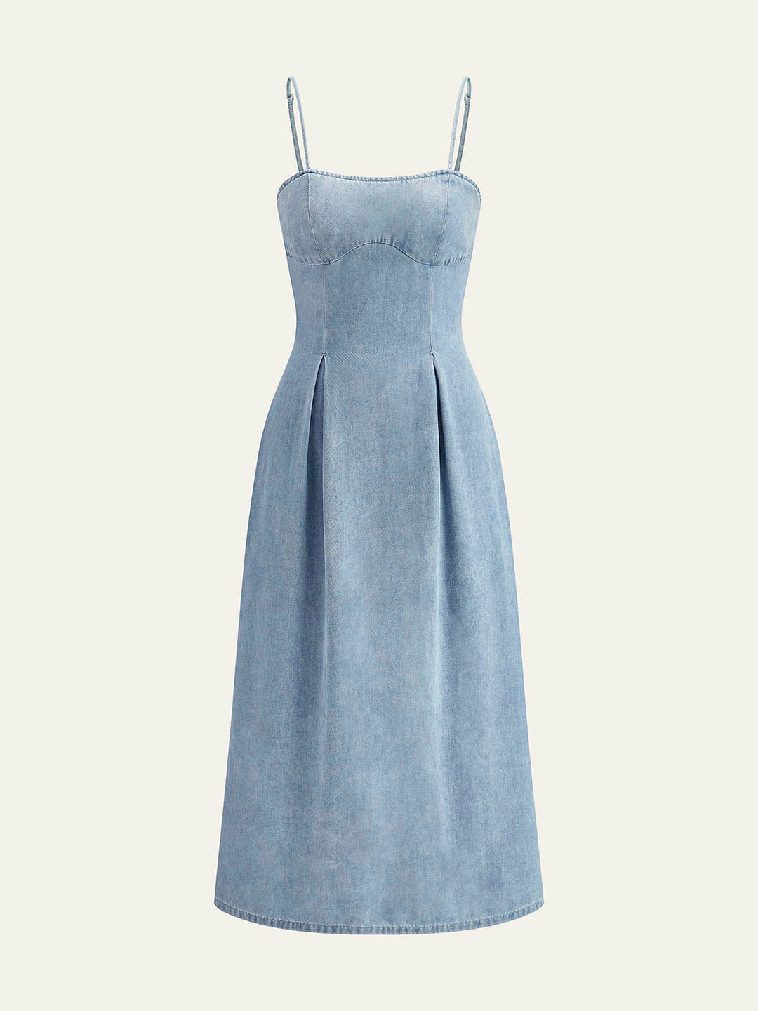Minimalistische Jeanskleid mit Reißverschluss
