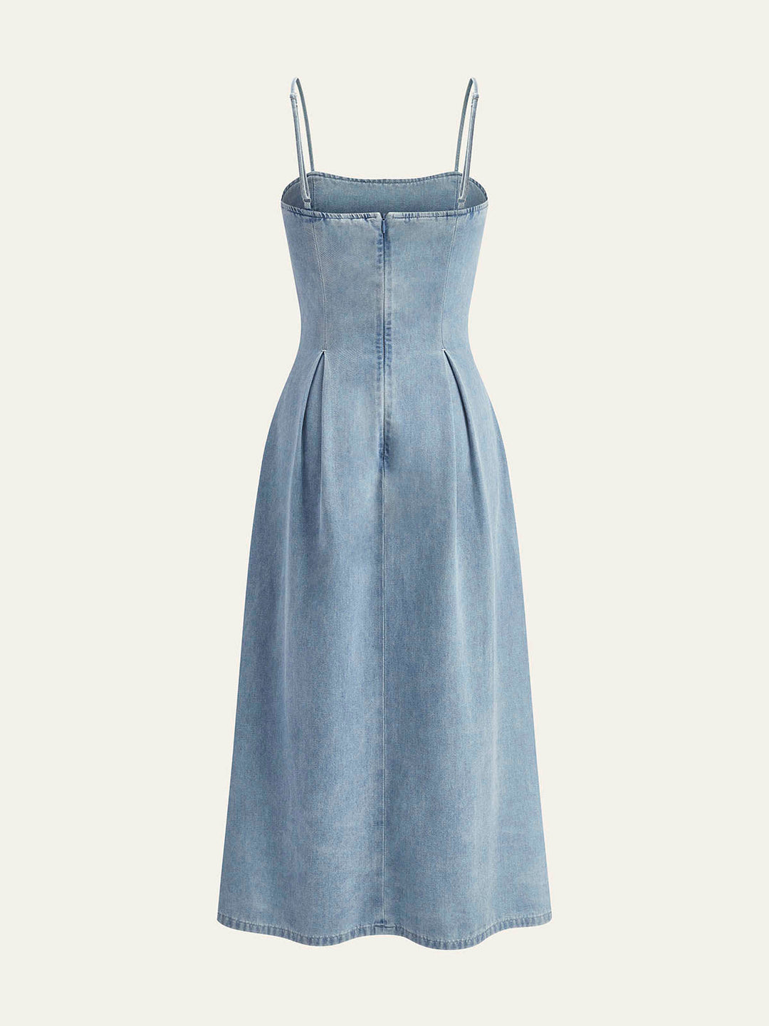 Minimalistische Jeanskleid mit Reißverschluss