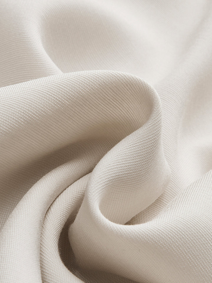 Farblich abgesetztes Neckholder-Kleid aus Leinenmischung