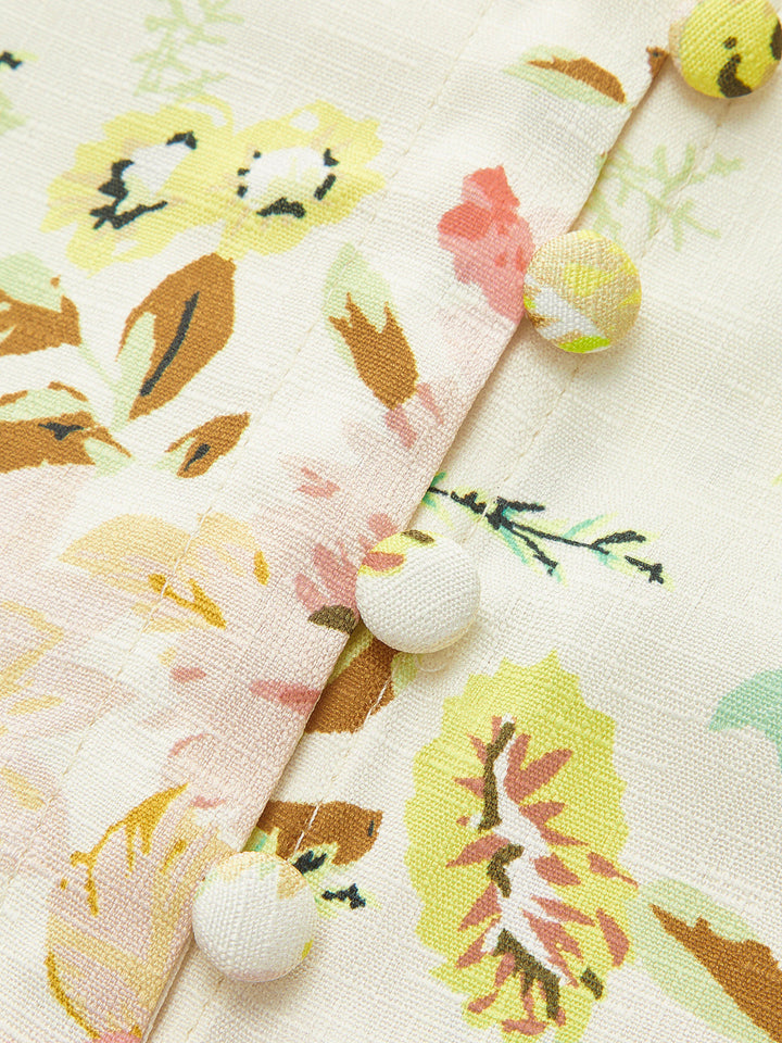 Kleid mit Blumenprint und Gürtel