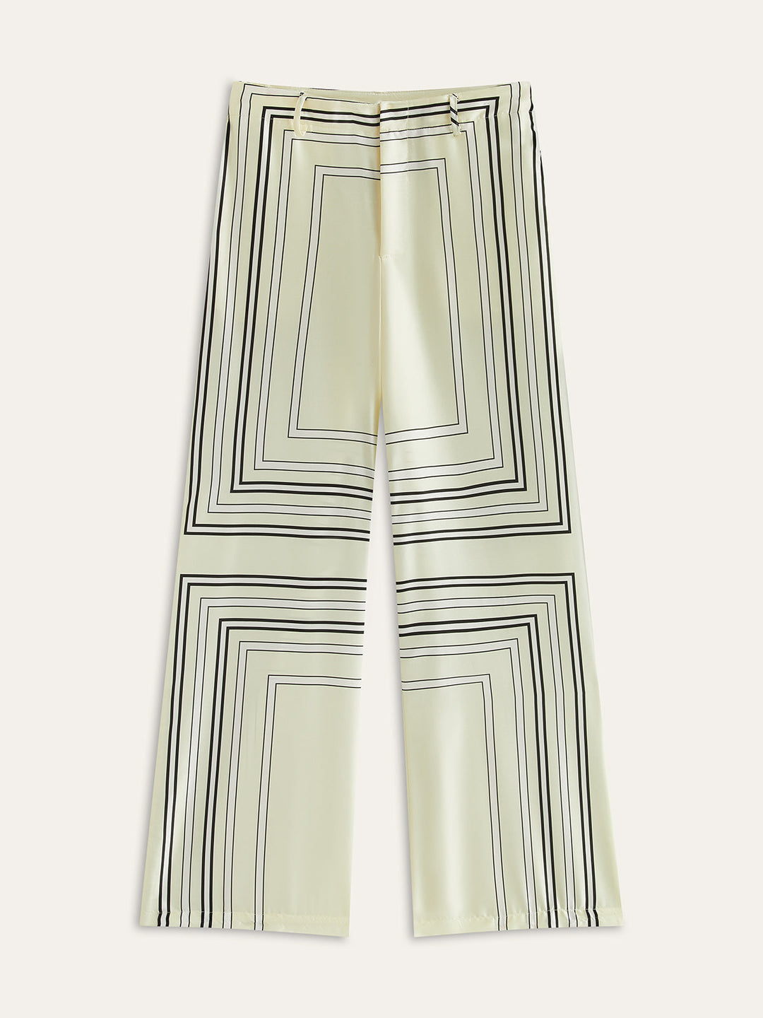 Gestreifte Hose mit mittelhohem Bund