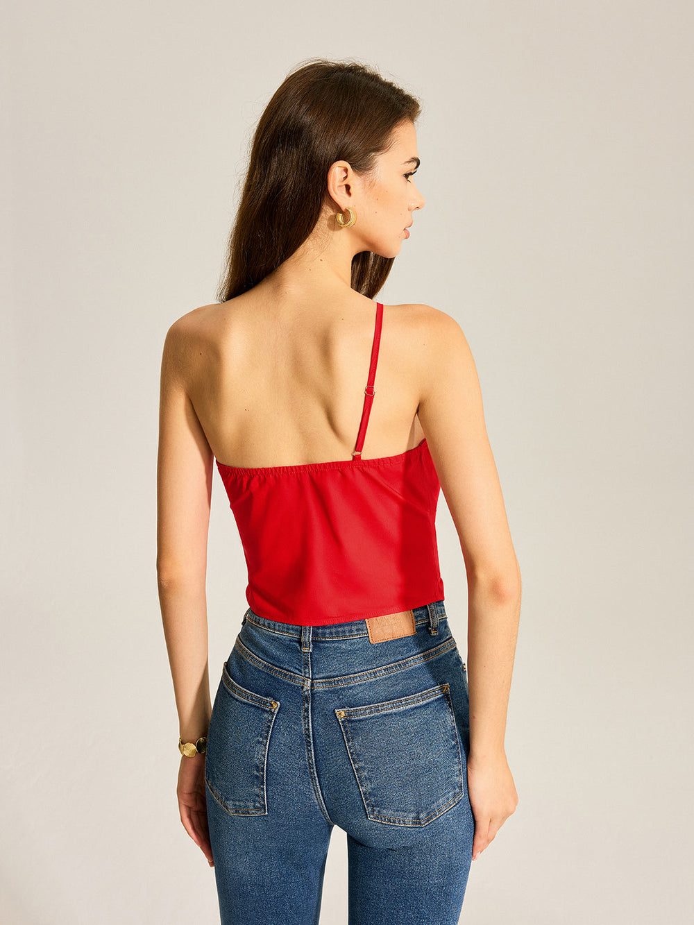 Blumen-One-Shoulder-Trägertop