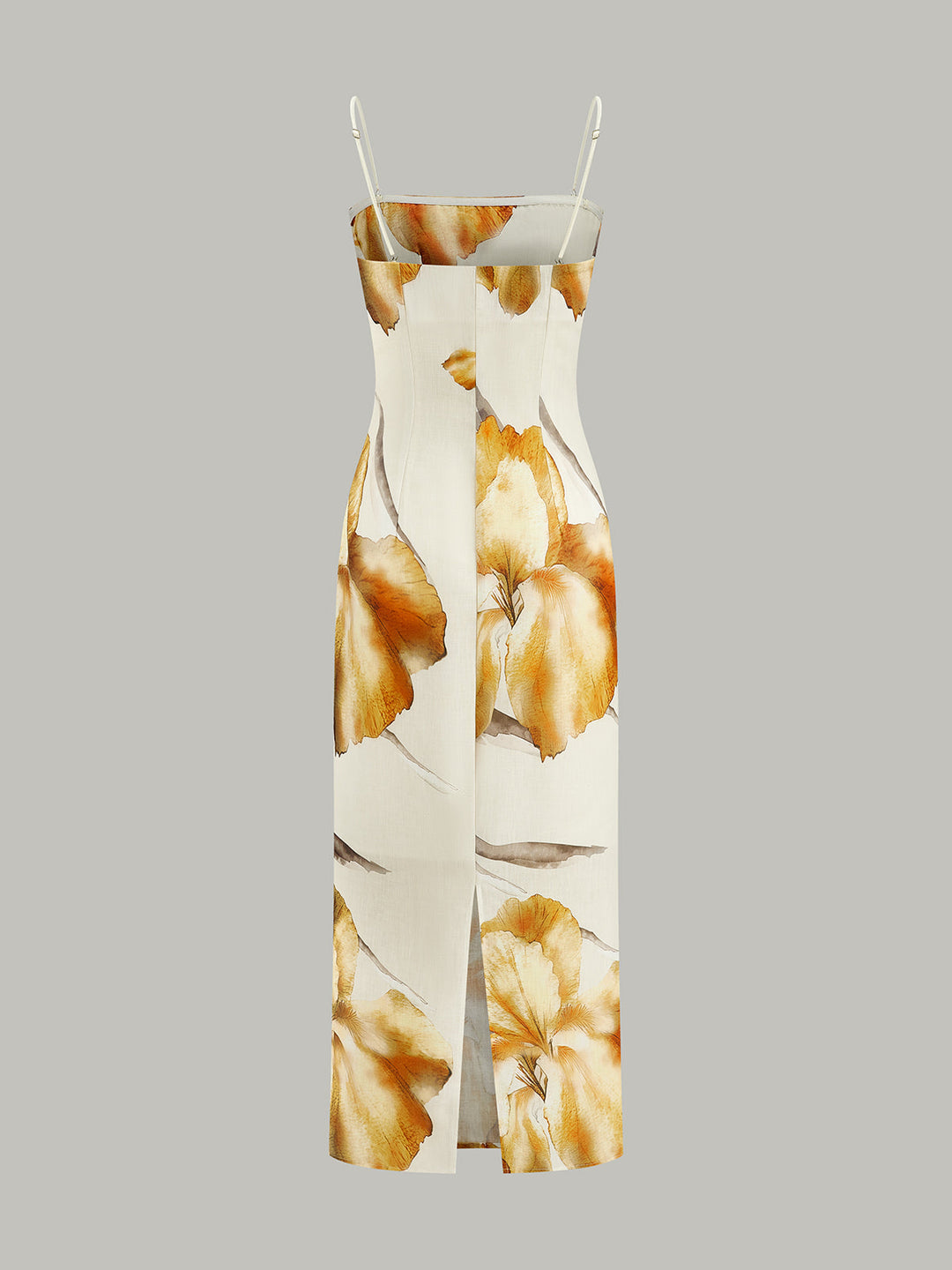 Blumenmuster Midi-Kleid