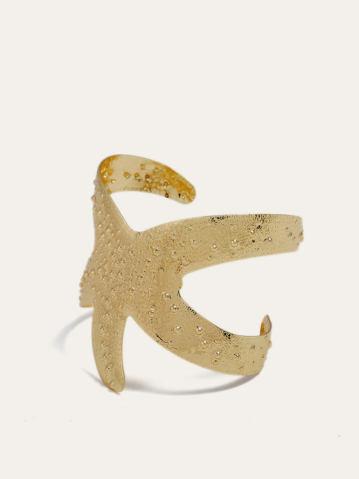 Goldene Seestern Manschette Armband