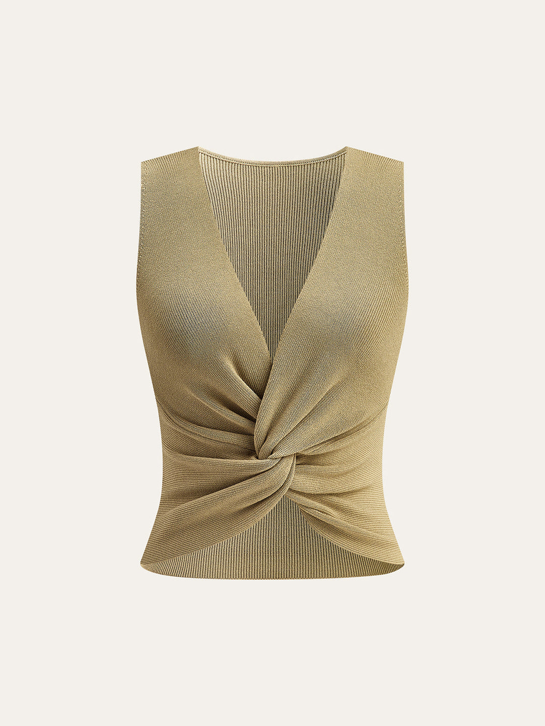 Strick-Tanktop mit gedrehtem Vorderteil