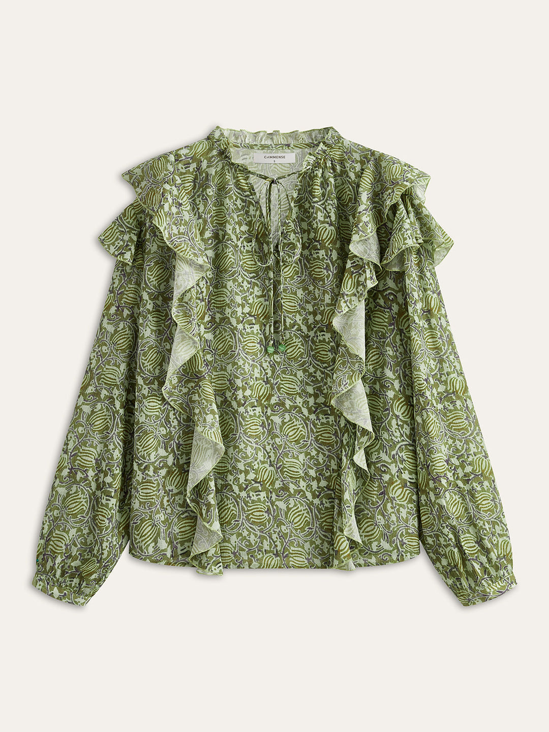 Bluse mit Rüschen und Blumenmuster
