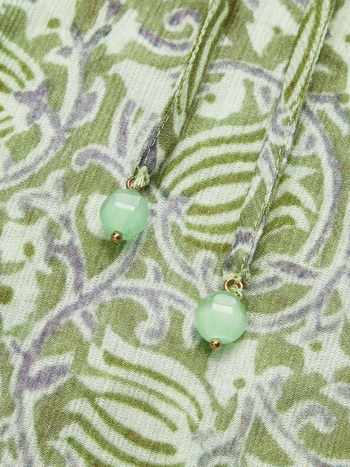 Bluse mit Rüschen und Blumenmuster