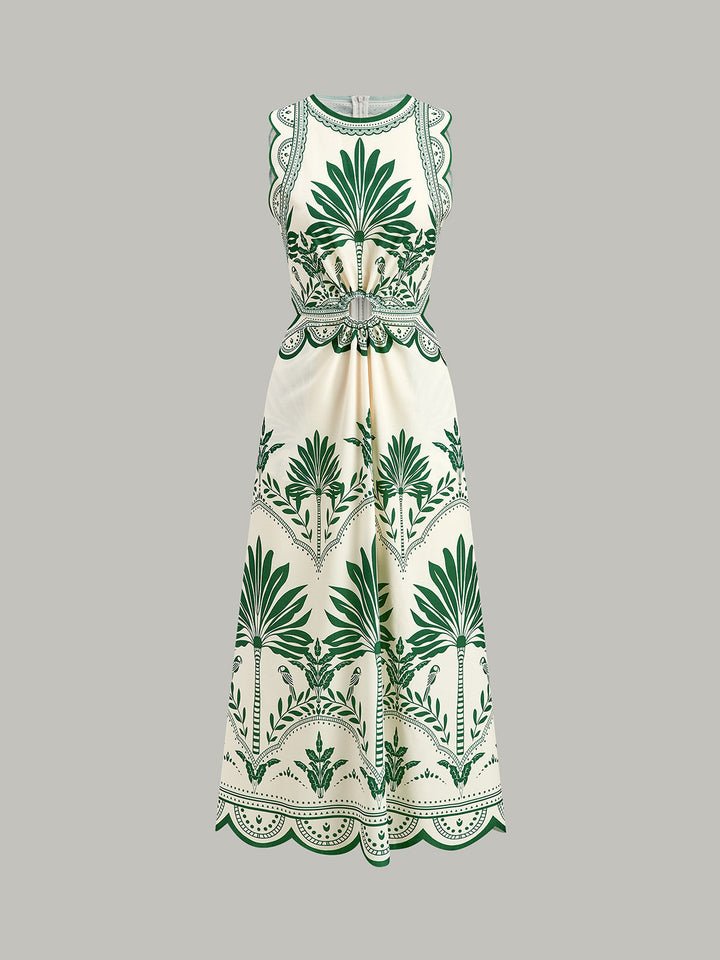 Boho Blumenkleid mit Cut-Out