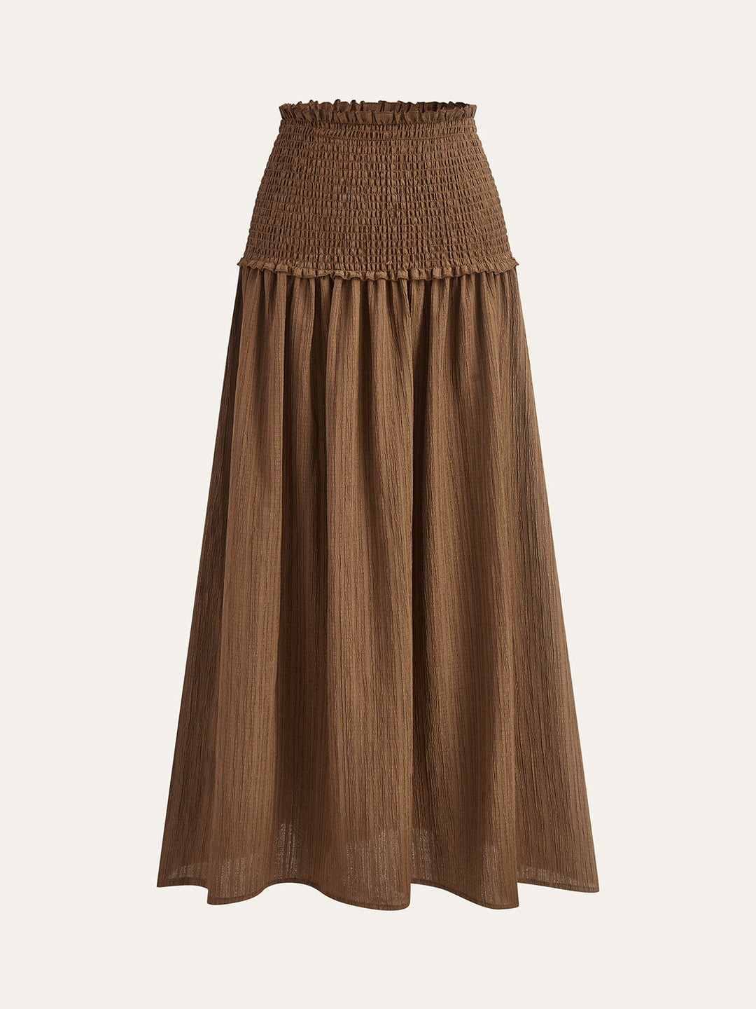 Puffärmel-Crop-Top und Midi-Rock mit gerüschter Taille