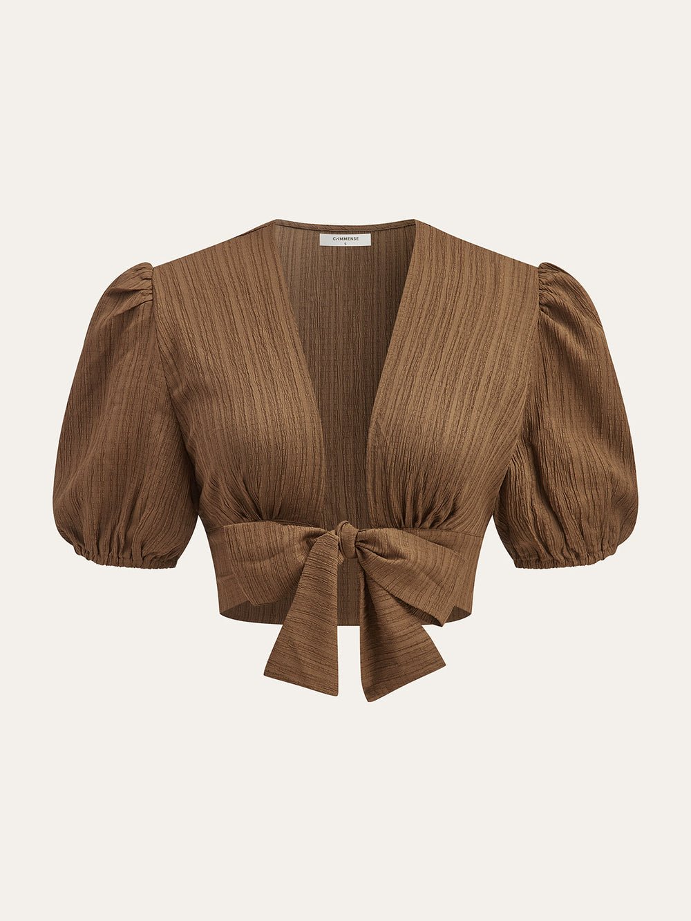 Puffärmel-Crop-Top und Midi-Rock mit gerüschter Taille