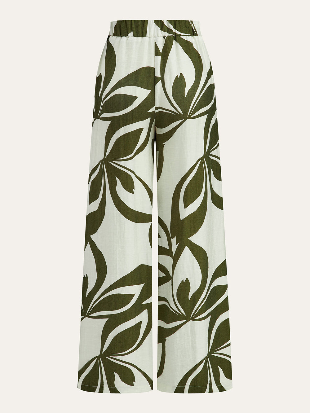 Florale Hose mit weitem Bein