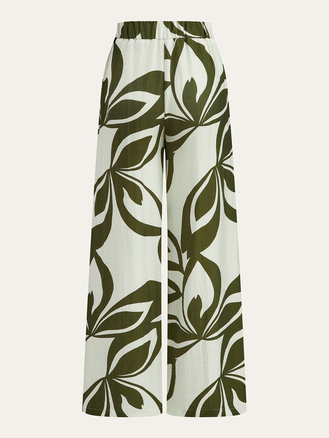 Florale Hose mit weitem Bein