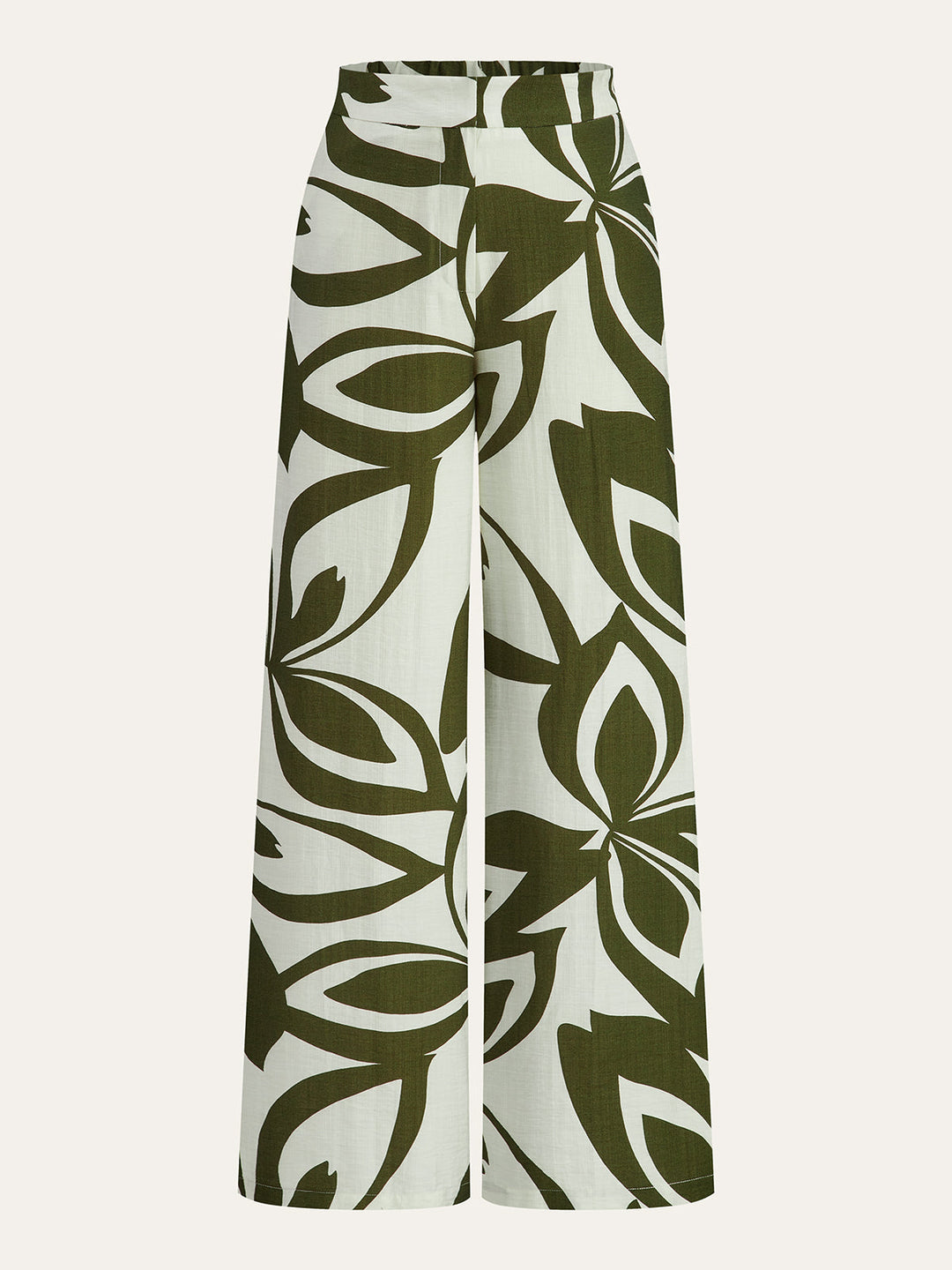 Florale Hose mit weitem Bein